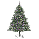 vidaXL Mű karácsonyfa 300 LED-del Zöld 210 cm PVC és Műanyag és Acél