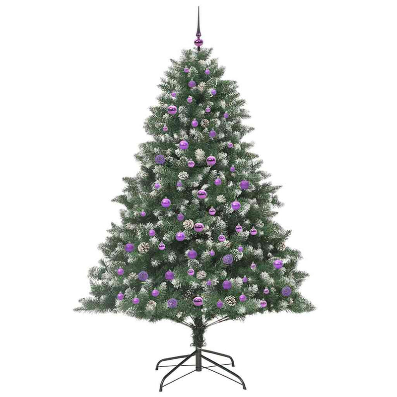 vidaXL Mű karácsonyfa Zöld 140 x 140 x 210 cm PVC és Műanyag és Acél