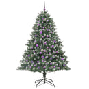 vidaXL Mű karácsonyfa 300 LED-del Zöld 210 cm PVC és Műanyag és Acél