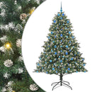 vidaXL Mű karácsonyfa 300 LED-del Zöld 210 cm PVC és Műanyag és Acél