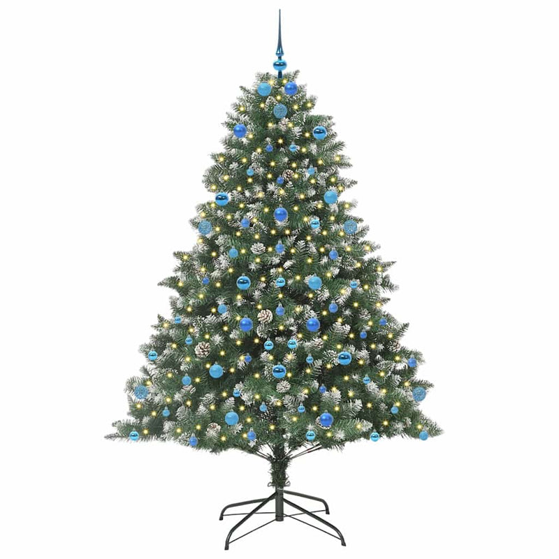 vidaXL Mű karácsonyfa Zöld 140 x 140 x 210 cm PVC és Műanyag és Acél
