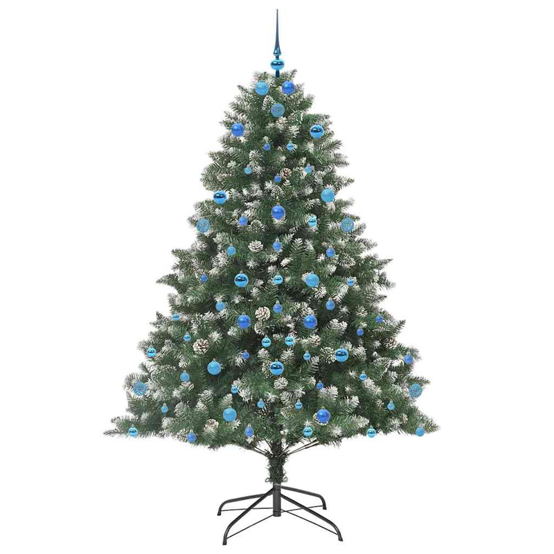 vidaXL Mű karácsonyfa Zöld 140 x 140 x 210 cm PVC és Műanyag és Acél