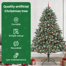 vidaXL Mű karácsonyfa 300 LED-del Zöld 240 cm PVC és Műanyag és Acél