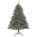 vidaXL Mű karácsonyfa 300 LED-del Zöld 240 cm PVC és Műanyag és Acél