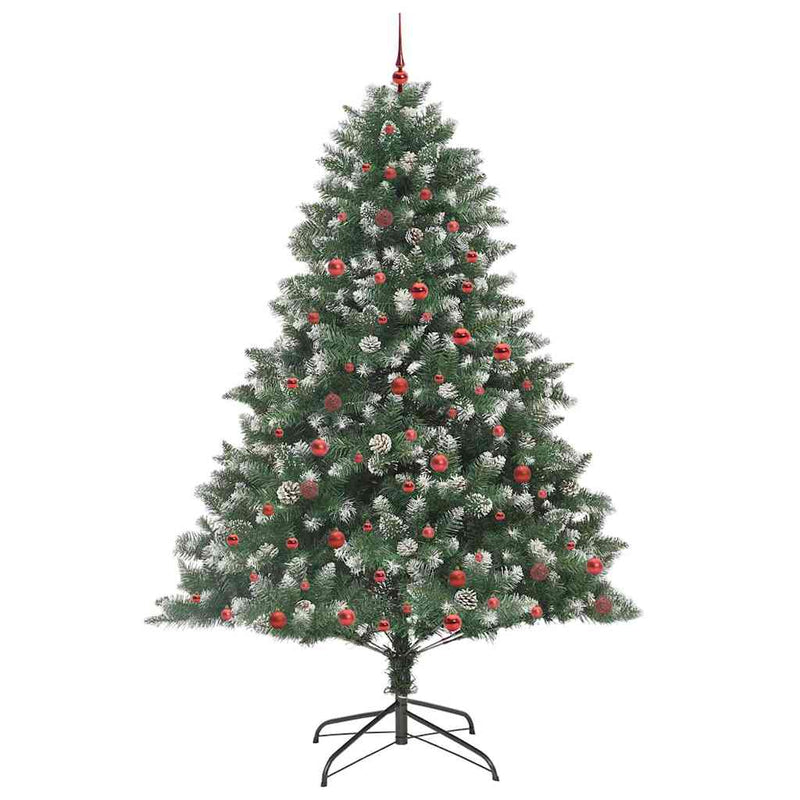 vidaXL Mű karácsonyfa Zöld 160 x 160 x 240 cm PVC és Műanyag és Acél