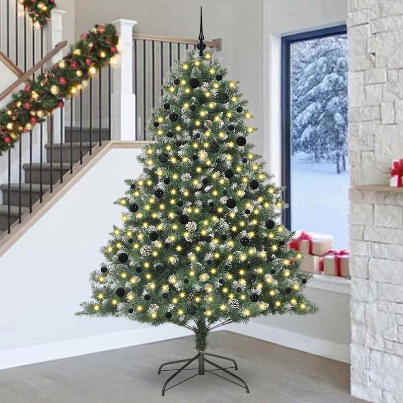 vidaXL Mű karácsonyfa Zöld 160 x 160 x 240 cm PVC és Műanyag és Acél