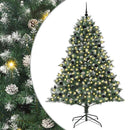 vidaXL Mű karácsonyfa 300 LED-del Zöld 240 cm PVC és Műanyag és Acél