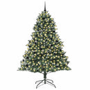 vidaXL Mű karácsonyfa 300 LED-del Zöld 240 cm PVC és Műanyag és Acél