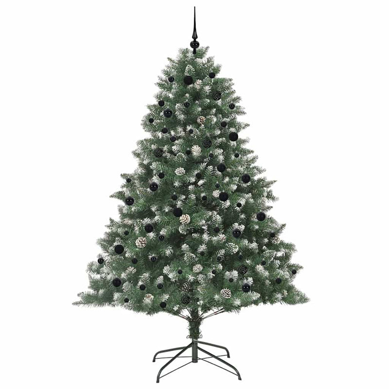vidaXL Mű karácsonyfa Zöld 160 x 160 x 240 cm PVC és Műanyag és Acél