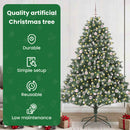 vidaXL Mű karácsonyfa 300 LED-del Zöld 240 cm PVC és Műanyag és Acél