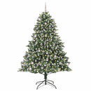 vidaXL Mű karácsonyfa 300 LED-del Zöld 240 cm PVC és Műanyag és Acél