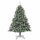 vidaXL Mű karácsonyfa 300 LED-del Zöld 240 cm PVC és Műanyag és Acél