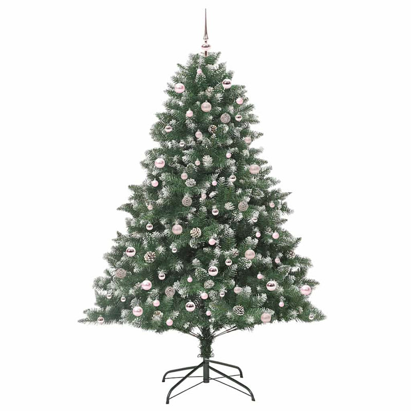 vidaXL Mű karácsonyfa Zöld 160 x 160 x 240 cm PVC és Műanyag és Acél