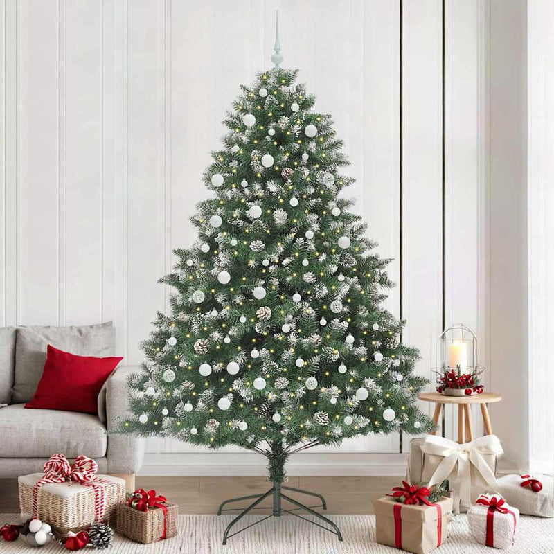vidaXL Mű karácsonyfa Zöld 160 x 160 x 240 cm PVC és Műanyag és Acél