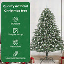 vidaXL Mű karácsonyfa 300 LED-del Zöld 240 cm PVC és Műanyag és Acél