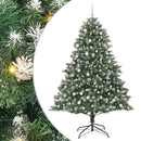 vidaXL Mű karácsonyfa 300 LED-del Zöld 240 cm PVC és Műanyag és Acél