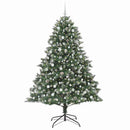 vidaXL Mű karácsonyfa 300 LED-del Zöld 240 cm PVC és Műanyag és Acél
