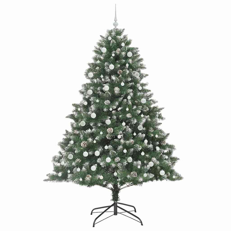 vidaXL Mű karácsonyfa Zöld 160 x 160 x 240 cm PVC és Műanyag és Acél