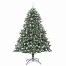 vidaXL Mű karácsonyfa 300 LED-del Zöld 240 cm PVC és Műanyag és Acél
