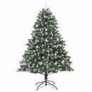 vidaXL Mű karácsonyfa 300 LED-del Zöld 240 cm PVC és Műanyag és Acél