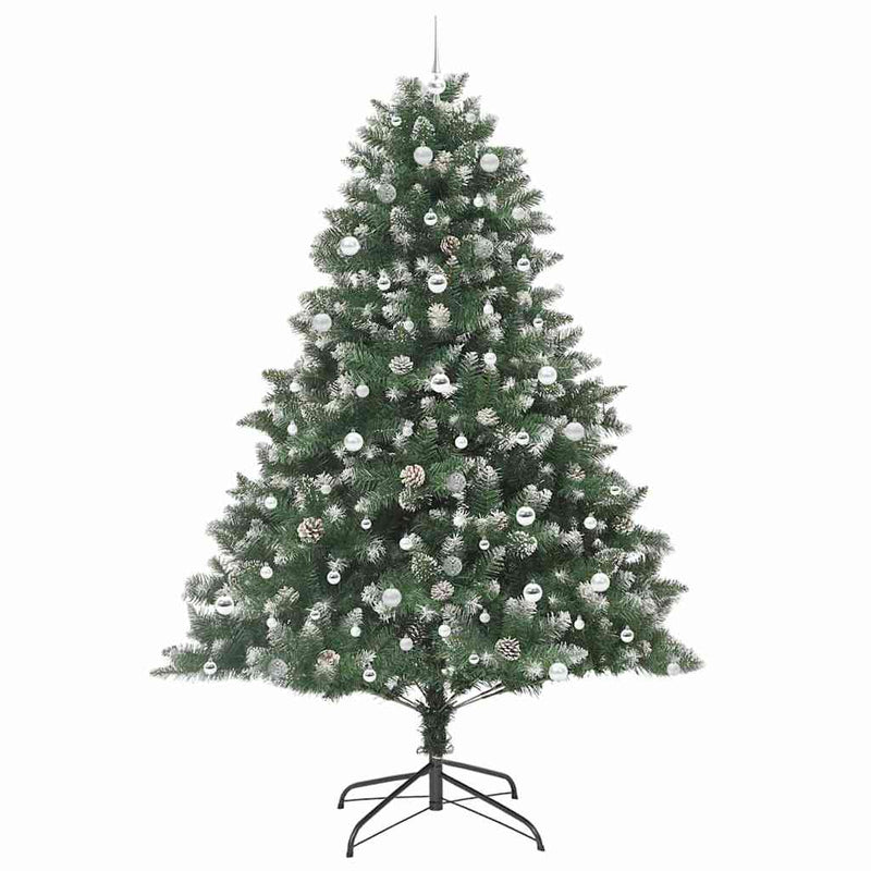 vidaXL Mű karácsonyfa Zöld 160 x 160 x 240 cm PVC és Műanyag és Acél