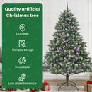 vidaXL Mű karácsonyfa 300 LED-del Zöld 240 cm PVC és Műanyag és Acél