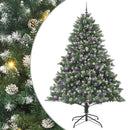 vidaXL Mű karácsonyfa 300 LED-del Zöld 240 cm PVC és Műanyag és Acél