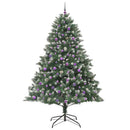 vidaXL Mű karácsonyfa 300 LED-del Zöld 240 cm PVC és Műanyag és Acél
