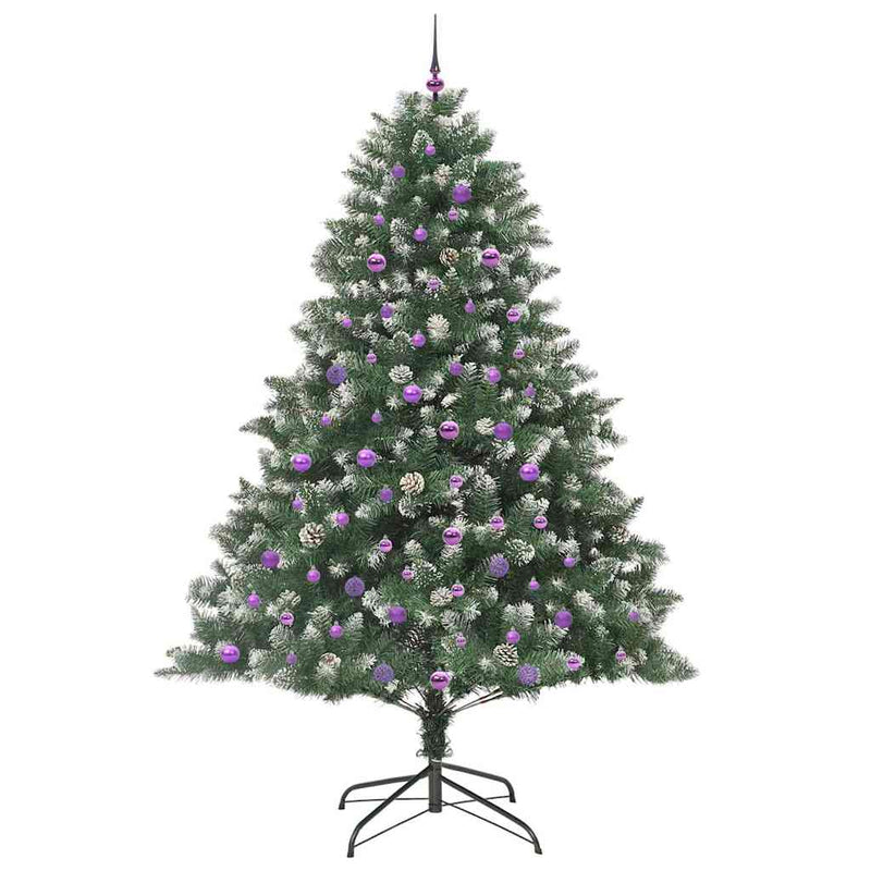 vidaXL Mű karácsonyfa Zöld 160 x 160 x 240 cm PVC és Műanyag és Acél