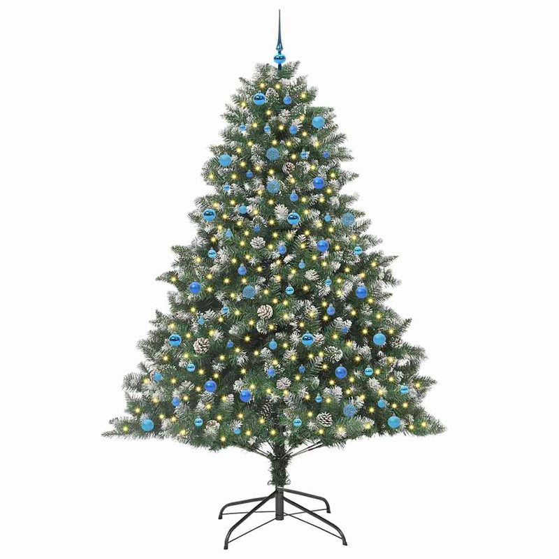 vidaXL Mű karácsonyfa Zöld 160 x 160 x 240 cm PVC és Műanyag és Acél