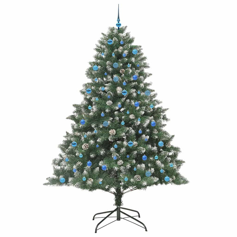 vidaXL Mű karácsonyfa Zöld 160 x 160 x 240 cm PVC és Műanyag és Acél