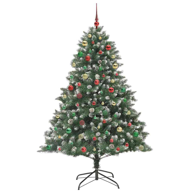 vidaXL Mű karácsonyfa Zöld 160 x 160 x 240 cm PVC és Műanyag és Acél
