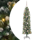 vidaXL Mű Karcsú Karácsonyi Fa 150 LED-del Zöld és Fehér 150 cm