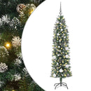 vidaXL Mű Karcsú Karácsonyi Fa 150 LED-del Zöld és Fehér 150 cm