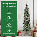 vidaXL Mű Karcsú Karácsonyi Fa 150 LED-del Zöld és Fehér 150 cm