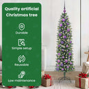 vidaXL Mű Karcsú Karácsonyi Fa 150 LED-del Zöld és Fehér 150 cm