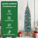 vidaXL Mű Karcsú Karácsonyi Fa 150 LED-del Zöld és Fehér 150 cm