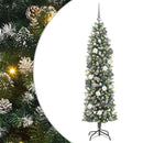 vidaXL Mű Karcsú Karácsonyi Fa 300 LED-del Zöld és Fehér 180 cm