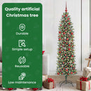 vidaXL Mű Karcsú Karácsonyi Fa 300 LED-del Zöld és Fehér 180 cm