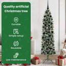 vidaXL Mű Karcsú Karácsonyi Fa 300 LED-del Zöld és Fehér 180 cm