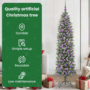vidaXL Mű Karcsú Karácsonyi Fa 300 LED-del Zöld és Fehér 180 cm