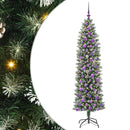 vidaXL Mű Karcsú Karácsonyi Fa 300 LED-del Zöld és Fehér 180 cm