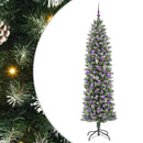 vidaXL Mű Karcsú Karácsonyi Fa 300 LED-del Zöld és Fehér 210 cm
