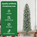 vidaXL Mű Karcsú Karácsonyi Fa 300 LED-del Zöld és Fehér 240 cm