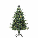 vidaXL Mesterséges, elővilágított karácsonyfa labdákkal Zöld 120 cm
