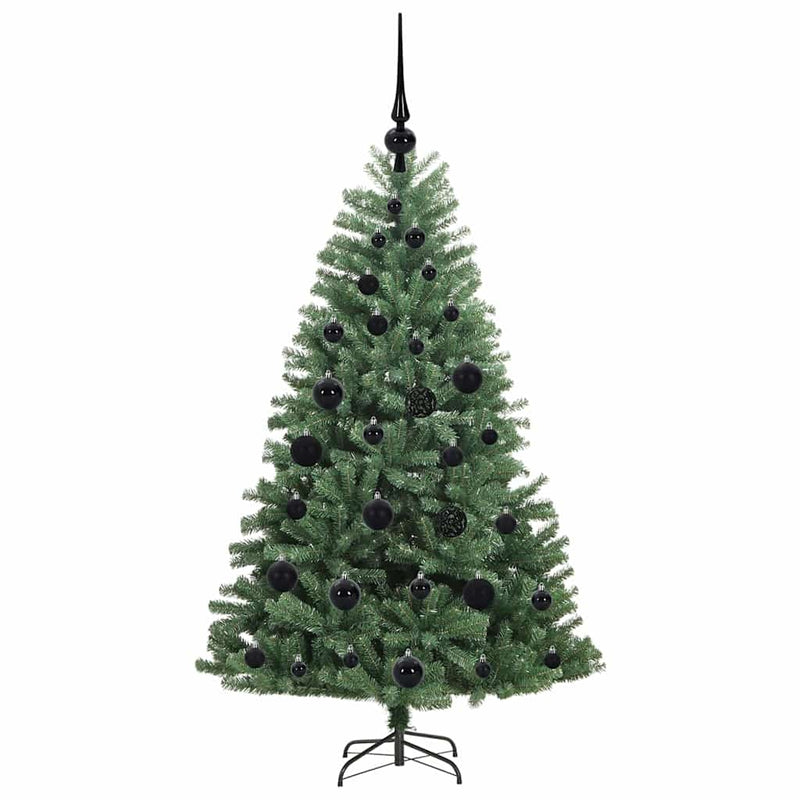 vidaXL Műanyag Hajtogatós Karácsonyfa Zöld 120 cm PVC és fém