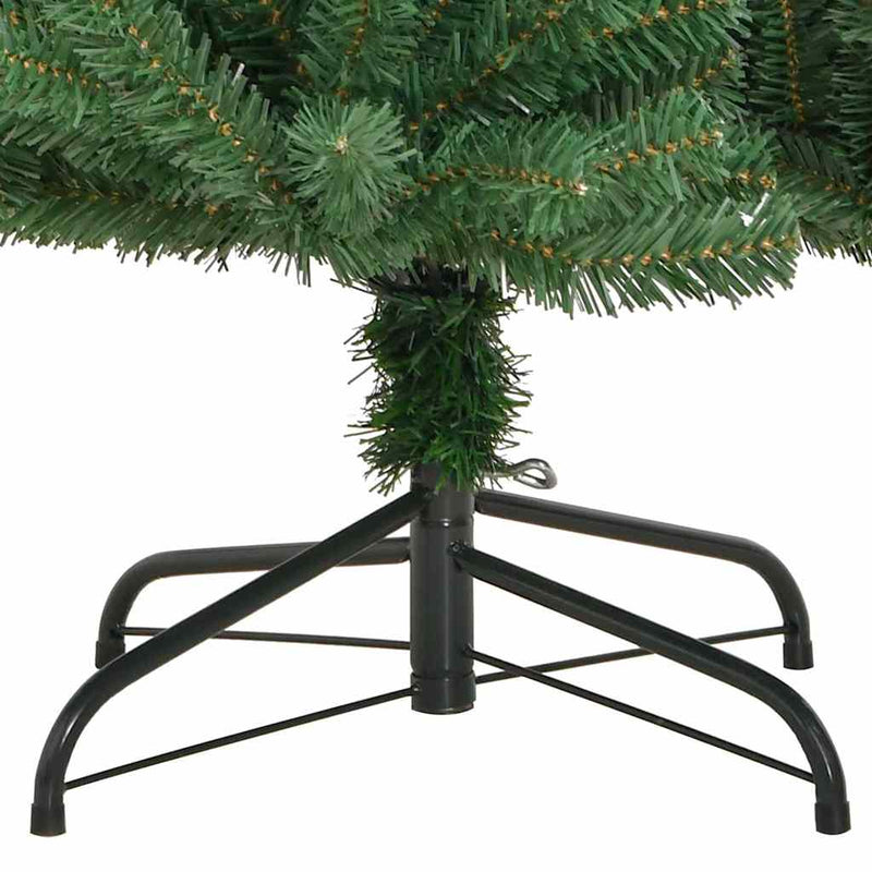 vidaXL Műanyag Hajtogatós Karácsonyfa Zöld 120 cm PVC és fém