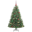 vidaXL Műanyag Hajtogatós Karácsonyfa Zöld 150 cm PVC és fém