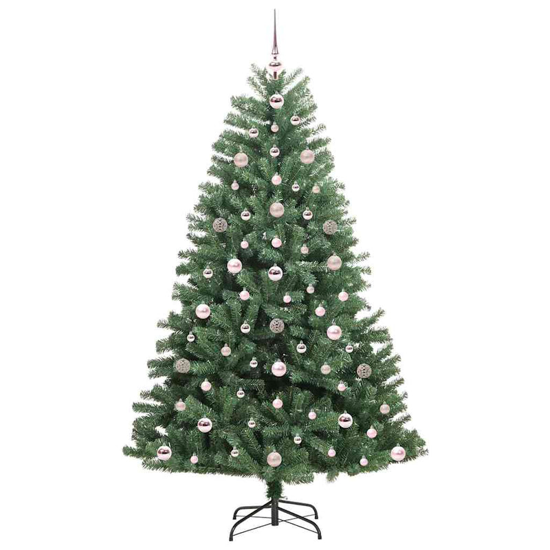 vidaXL Műanyag Hajtogatós Karácsonyfa Zöld 180 cm PVC és fém