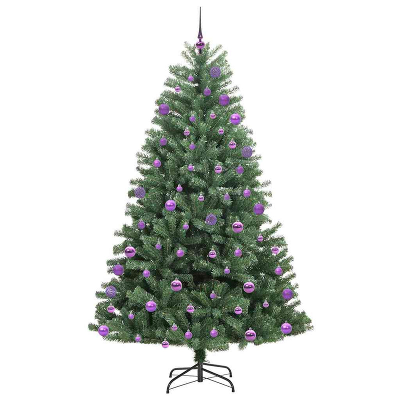 vidaXL Műanyag Hajtogatós Karácsonyfa Zöld 180 cm PVC és fém